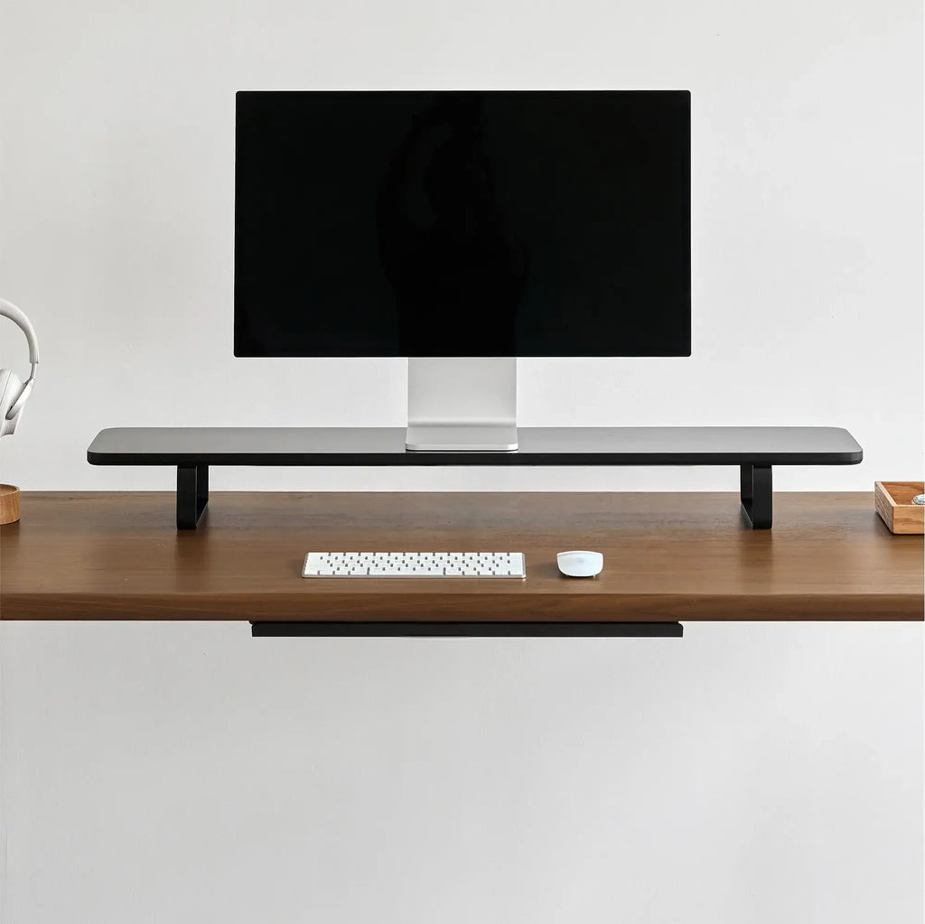 Étagère de bureau - Noir -  Pieds noirs