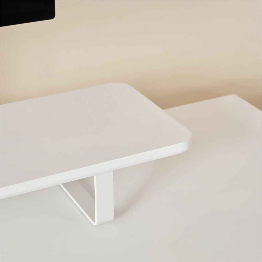 Étagère de bureau -  Blanc - Pieds blancs
