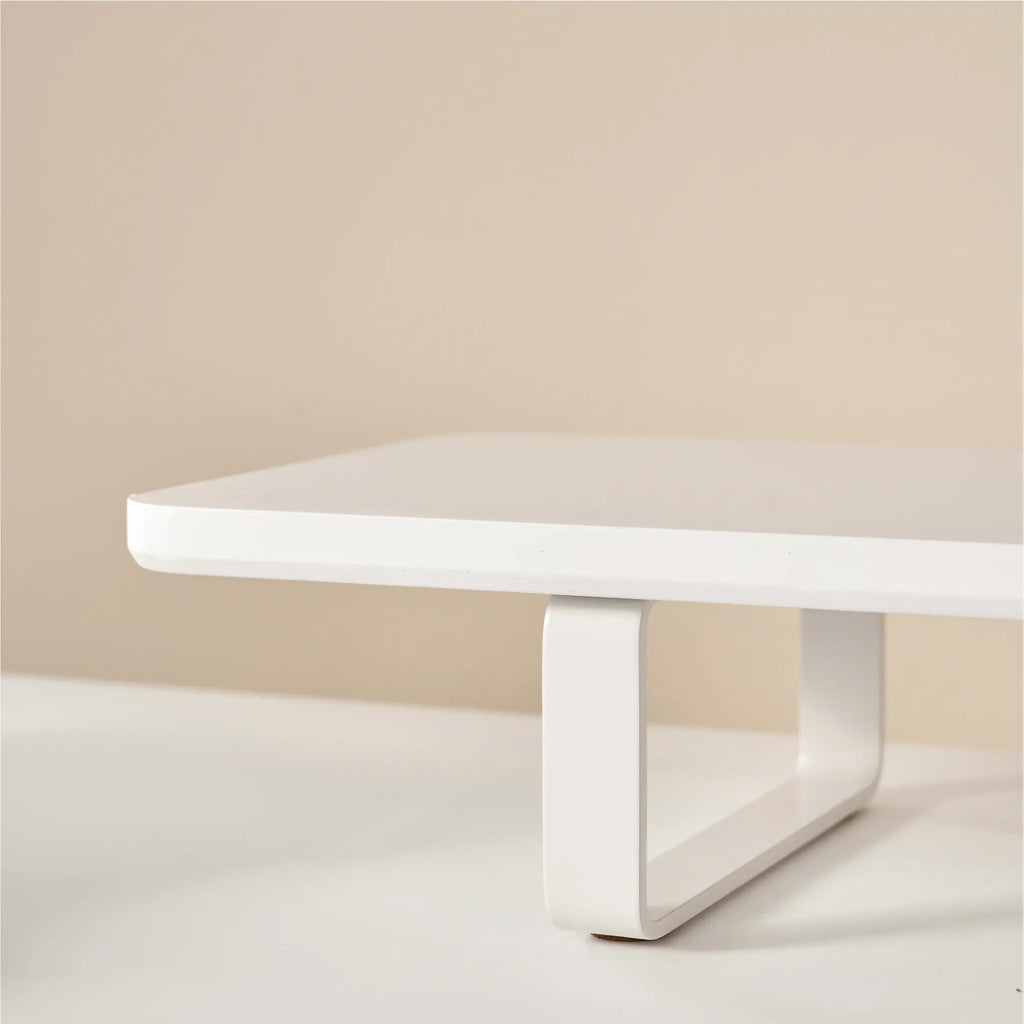 Étagère de bureau -  Blanc - Pieds blancs