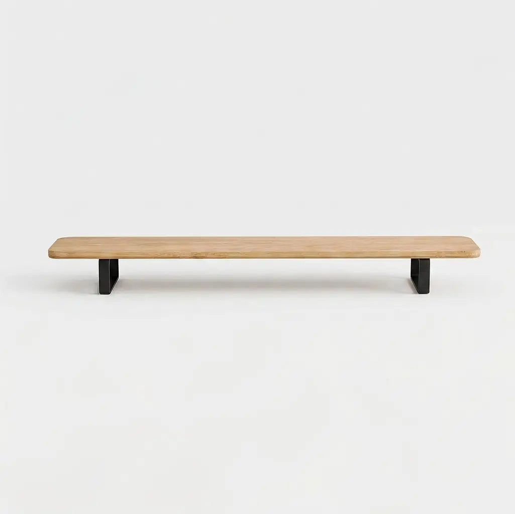 Étagère de bureau -  Chêne - Pieds noirs